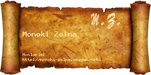 Monoki Zolna névjegykártya
